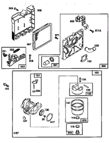 Carburetor And Air Cleaner Assembly parts for Briggs & Stratton Lawn & Garden Engine 128802-2005-A1 from AppliancePartsPros.com