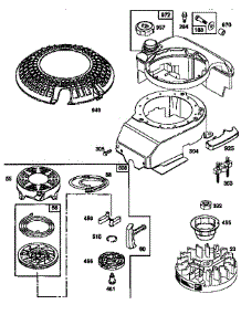 Rewind Starter And Blower Housing parts for Briggs & Stratton Lawn & Garden Engine 128802-2005-A1 from AppliancePartsPros.com