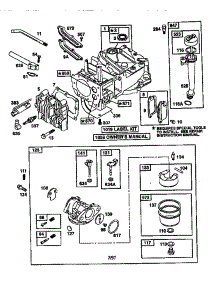 Engine And Carburetor Assembly parts for Briggs & Stratton Lawn & Garden Engine 128812-2393-A1 from AppliancePartsPros.com