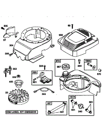 Blower Housing And Magneto parts for Briggs & Stratton Lawn & Garden Engine 128812-2393-A1 from AppliancePartsPros.com