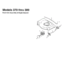 Front Axle And Height Adjuster (Models 370 Thru 389) parts for Mtd Gas Walk-Behind Mower 12A-377B062 from AppliancePartsPros.com