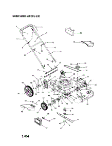 Housing / Handle / Wheels / Chute parts for Mtd Gas Walk-Behind Mower 12A-526L062 from AppliancePartsPros.com