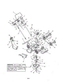 Handle / Chute / Wheels parts for Yard-Man Gas Walk-Behind Mower 12A-978Q701 from AppliancePartsPros.com
