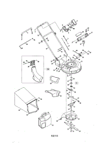 Handle / Deck / Chute parts for Mtd Gas Walk-Behind Mower 12AE999P099 from AppliancePartsPros.com