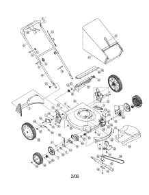 Handle / Wheels / Housing parts for Troy-Bilt Gas Walk-Behind Mower 12AV556O711 from AppliancePartsPros.com