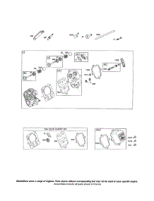 Head-Cylinder parts for Briggs & Stratton Lawn & Garden Engine 12C100 (0007-0251) from AppliancePartsPros.com