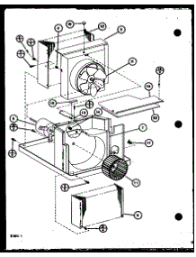 Evaporator And Fan Motor parts for Amana Room Air Conditioner 12C3HES/P69968415R from AppliancePartsPros.com