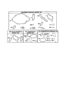 Engine Over Haul Gasket Set parts for Briggs & Stratton Lawn & Garden Engine 12C800 TO 12C899 from AppliancePartsPros.com