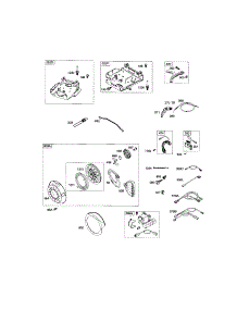 Rewind Starter / Starter Motor parts for Briggs & Stratton Lawn & Garden Engine 12E100 (0007-0268) from AppliancePartsPros.com
