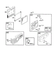 Base-Air Cleaner / Muffler Guard parts for Briggs & Stratton Lawn & Garden Engine 12E800 TO 12E899 from AppliancePartsPros.com