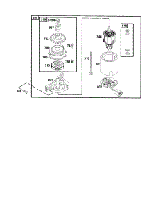 Motor-Starter / Housing Starter parts for Briggs & Stratton Lawn & Garden Engine 12E800 TO 12E899 (0811,0812,0816) from AppliancePartsPros.com