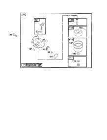 Carburetor parts for Briggs & Stratton Lawn & Garden Engine 12E800 TO 12E899 (0835,0836,0837) from AppliancePartsPros.com