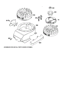 Flywheel / Housing-Blower parts for Briggs & Stratton Lawn & Garden Engine 12F800 TO 12F899 (0830-0839) from AppliancePartsPros.com