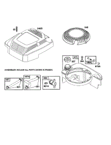 Fuel Tank / Finger Guard parts for Briggs & Stratton Lawn & Garden Engine 12F800 TO 12F899 (0830-0839) from AppliancePartsPros.com