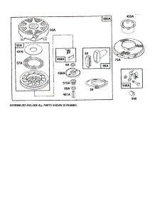 Housing-Rewind Starter parts for Briggs & Stratton Lawn & Garden Engine 12F800 TO 12F899 (1150-1159) from AppliancePartsPros.com