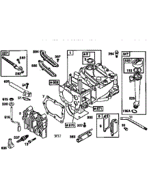 Cylinder Assembly parts for Briggs & Stratton Lawn & Garden Engine 12H800 TO 12H899 from AppliancePartsPros.com