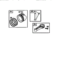 Piston Assembly parts for Briggs & Stratton Lawn & Garden Engine 12H800 TO 12H899 from AppliancePartsPros.com