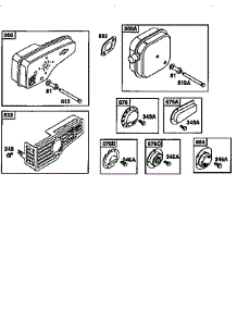 Muffler Assembly parts for Briggs & Stratton Lawn & Garden Engine 12H800 TO 12H899 from AppliancePartsPros.com