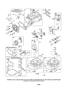 Cylinder parts for Briggs & Stratton Lawn & Garden Engine 12J800-1738-A1 from AppliancePartsPros.com