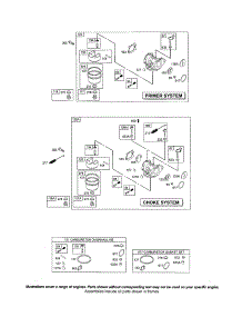 Carburetor parts for Briggs & Stratton Lawn & Garden Engine 12J800-1738-A1 from AppliancePartsPros.com