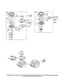 Starter-Rewind parts for Briggs & Stratton Lawn & Garden Engine 12J800-1738-A1 from AppliancePartsPros.com