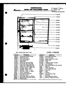 Model 12 parts for Amana Upright Freezer 12K from AppliancePartsPros.com