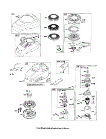 Starter-Rewind / Motor-Starter parts for Briggs & Stratton Lawn & Garden Engine 12S500 (0005-3856) from AppliancePartsPros.com