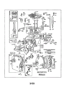 Cylinder Head / Crankcase / Gearcase parts for Briggs & Stratton Lawn & Garden Engine 130200 TO 130299 (1503, 1506) from AppliancePartsPros.com
