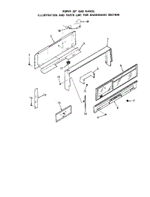 Backguard parts for Roper Gas Range 1303*0A from AppliancePartsPros.com