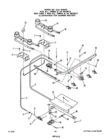 Burner parts for Roper Gas Range 1305*0A from AppliancePartsPros.com