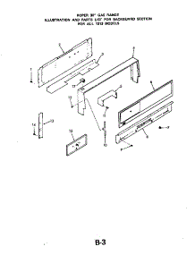 Backguard parts for Roper Gas Range 1313*0A from AppliancePartsPros.com