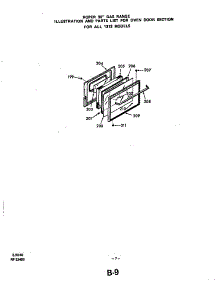 Oven Door parts for Roper Gas Range 1313*0A from AppliancePartsPros.com