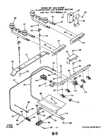 Burner parts for Roper Gas Range 1313*2A from AppliancePartsPros.com