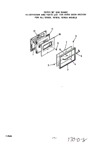 Oven Door parts for Roper Gas Range 1315*0A from AppliancePartsPros.com