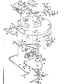 Housing And Engine parts for Craftsman Rear-Engine Riding Mower 1318283 from AppliancePartsPros.com