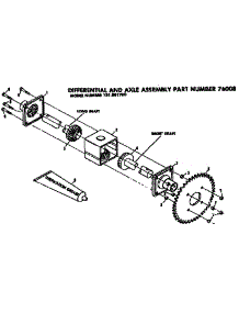 Differential And Axle Assembly parts for Craftsman Walk-Behind Lawn Mower 131881700 from AppliancePartsPros.com