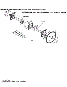 Differential And Axle Assembly parts for Craftsman Walk-Behind Lawn Mower 131881722 from AppliancePartsPros.com