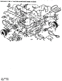 Wheel And Base Assembly parts for Craftsman Walk-Behind Lawn Mower 131881801 from AppliancePartsPros.com