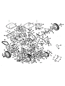 Main Frame And Wheel Assembly parts for Craftsman Rear-Engine Riding Mower 13196251 from AppliancePartsPros.com