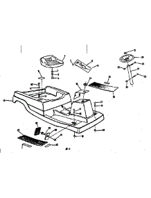 Seat And Body Shroud parts for Craftsman Rear-Engine Riding Mower 131962612 from AppliancePartsPros.com