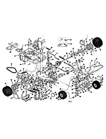 Main Frame And Wheel Assembly parts for Craftsman Rear-Engine Riding Mower 131962632 from AppliancePartsPros.com