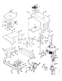 Engine And Grill parts for Craftsman Rear-Engine Riding Mower 13196270 from AppliancePartsPros.com