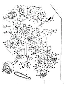Main Frame And Wheel Assembly parts for Craftsman Rear-Engine Riding Mower 13196270 from AppliancePartsPros.com