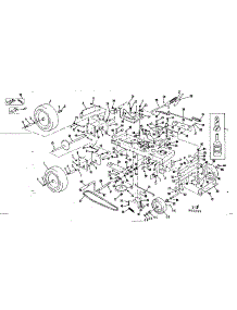 Main Frame And Wheel Assembly parts for Craftsman Rear-Engine Riding Mower 13196285 from AppliancePartsPros.com