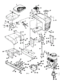 Seat Assembly And Grill parts for Craftsman Rear-Engine Riding Mower 13196310 from AppliancePartsPros.com