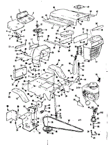 Grill, Seat, And Engine Mount Assemblies parts for Craftsman Rear-Engine Riding Mower 13196500 from AppliancePartsPros.com
