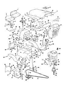 Grill, Seat, And Engine Mount Assemblies parts for Craftsman Rear-Engine Riding Mower 13196510 from AppliancePartsPros.com
