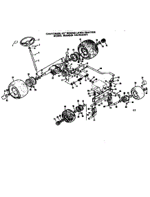 Steering And Front Axle parts for Craftsman Rear-Engine Riding Mower 131965300 from AppliancePartsPros.com