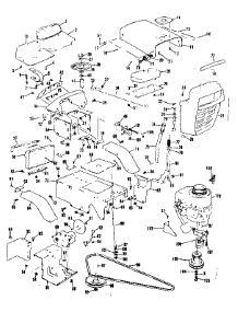 Grill, Seat, And Engine Mount Assemblies parts for Craftsman Rear-Engine Riding Mower 13196602 from AppliancePartsPros.com