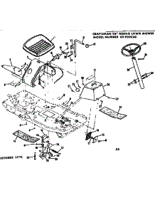 Seat Assembly parts for Craftsman Rear-Engine Riding Mower 131969020 from AppliancePartsPros.com